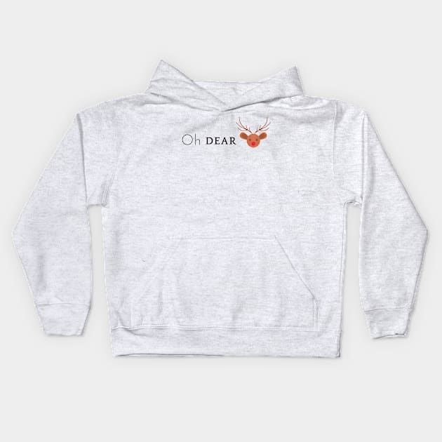 Oh Dear Kids Hoodie by Honu Art Studio